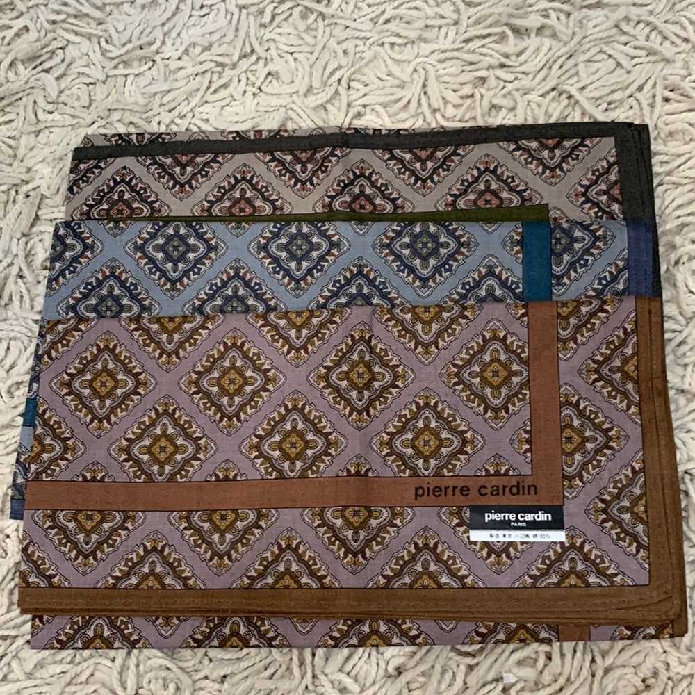 3 Piere Cardin handkerchiefs